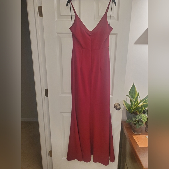 Lulu's infinite glory red wine dress - Picture 3 of 4